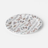 Mooie Waterverf Eucalyptus Leaves Papieren Bordje (Gekanteld)