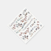 Mooie waterverf eucalyptusbladeren servet (Hoek)