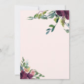 Mooie Waterverf Floral 100th Birthday Kaart (Achterkant)