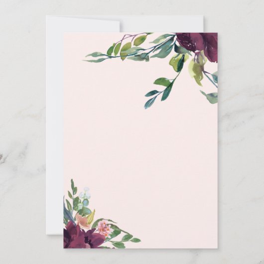 Mooie Waterverf Floral 100th Birthday Kaart (Achterkant)