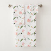 Mooie Waterverf Floral Bad Handdoek (Insitu)