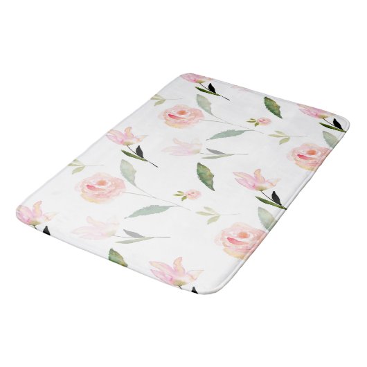 Mooie Waterverf Floral Badmat (Gekanteld)
