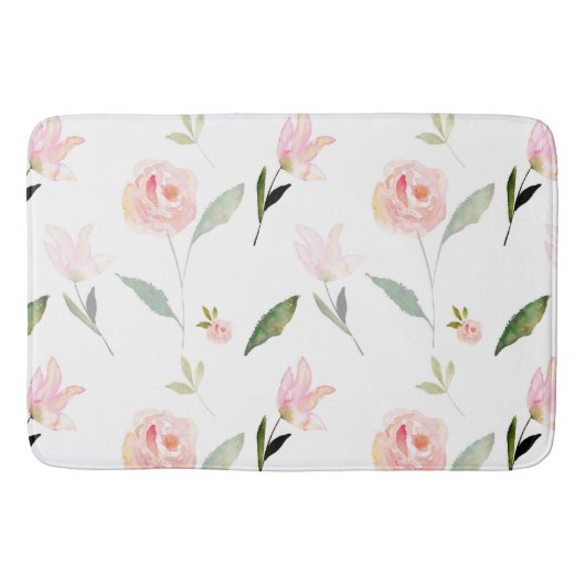 Mooie Waterverf Floral Badmat (Voorkant)