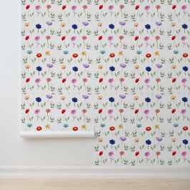 Mooie Waterverf Floral Behang