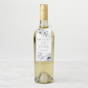 Mooie Waterverf Floral Blue Flessenhanger