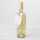 Mooie Waterverf Floral Blue Flessenhanger (Schuin)