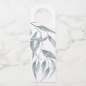 Mooie Waterverf Floral Blue Flessenhanger (Achterkant)