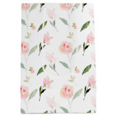 Mooie Waterverf Floral Blush Pink Medium Cadeauzakje (Achterkant)