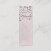 Mooie Waterverf Floral Book Lover Bladwijzer Mini Visitekaartje (Achterkant)