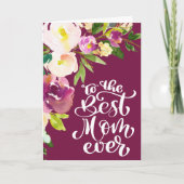 Mooie Waterverf Floral Bouquet Moederdag Kaart (Voorkant)