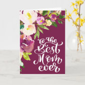 Mooie Waterverf Floral Bouquet Moederdag Kaart (Gele Bloem)