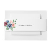 Mooie Waterverf Floral en Greenery Wedding Uitnodigingen Wikkel (Voorkant Voorbeeld)