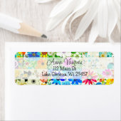 Mooie Waterverf Floral Etiket (Insitu)