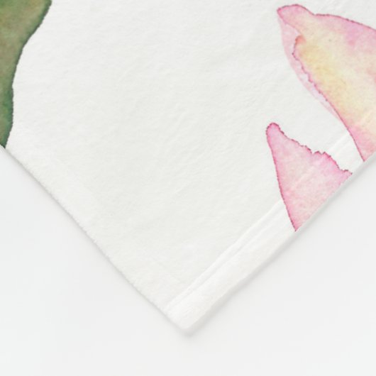 Mooie Waterverf Floral Fleece Deken (Hoek)