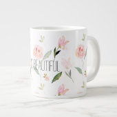 Mooie Waterverf Floral Grote Koffiekop (Voorkant rechts)