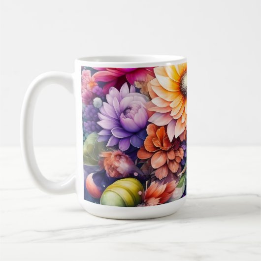 Mooie Waterverf Floral Koffiemok (Links)