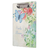 Mooie Waterverf Floral met vlinder Klembord (Links)