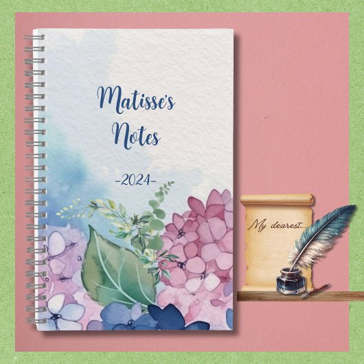 Mooie Waterverf Floral Motif Notitieboek