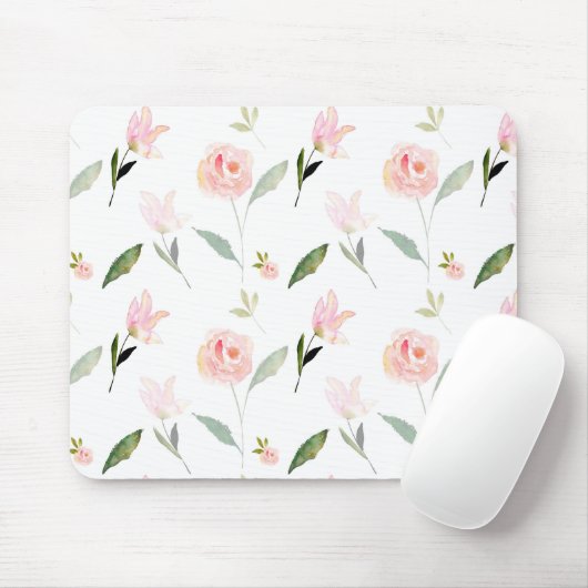 Mooie Waterverf Floral Muismat (Met muis)