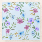 Mooie Waterverf Floral Onderzetter (Voorkant)