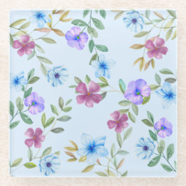 Mooie Waterverf Floral Onderzetter