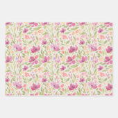 Mooie Waterverf Floral Pattern Inpakpapier Vel (Voorkant 2)