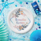 Mooie Waterverf Floral Ramadan Kareem Papieren Bordje (Feest)