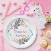 Mooie Waterverf Floral Ramadan Kareem Papieren Bordje (Feest)