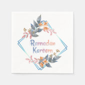 Mooie Waterverf Floral Ramadan Kareem Servet (Voorkant)