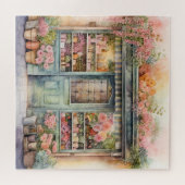 Mooie Waterverf Floral Storefront Legpuzzel (Horizontaal)