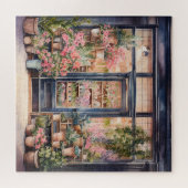 Mooie Waterverf Floral Storefront Legpuzzel (Horizontaal)