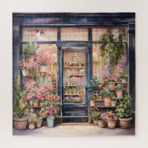 Mooie Waterverf Floral Storefront