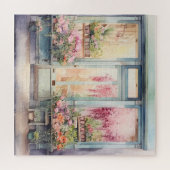 Mooie Waterverf Floral Storefront Legpuzzel (Horizontaal)