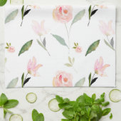 Mooie Waterverf Floral Theedoek (Gevouwen)