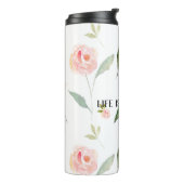 Mooie Waterverf Floral Thermosbeker (Gedraaid links)