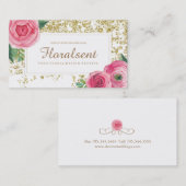 Mooie Waterverf Floral Visitekaartjes (Voorkant / Achterkant)