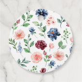 Mooie Waterverf Floral Wedding Bedankjes Labels (Achterkant)