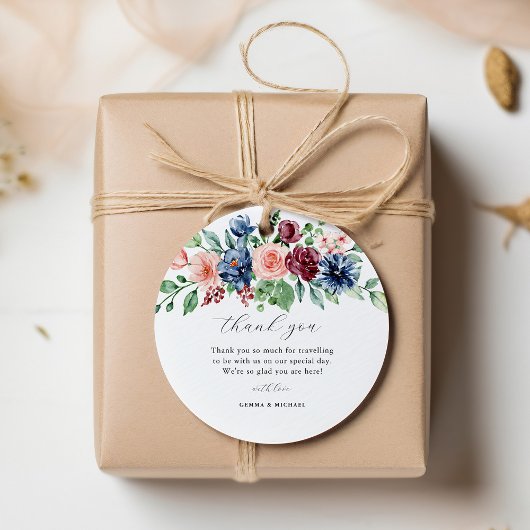 Mooie Waterverf Floral Wedding Bedankjes Labels