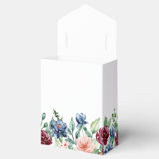 Mooie Waterverf Floral Wedding gepersonaliseerd Bedankdoosjes (Geopend)