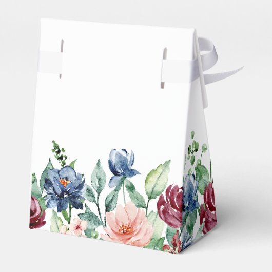 Mooie Waterverf Floral Wedding gepersonaliseerd Bedankdoosjes (Achterkant)