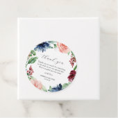 Mooie Waterverf Floral Wreath bruiloft Bedankjes Labels (In situ)