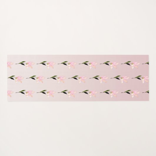 Mooie Waterverf Floral Yogamat (Achterkant (horizontaal))