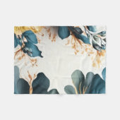 Mooie waterverf florale fleece deken (Voorkant (Horizontaal))