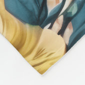 Mooie waterverf florale fleece deken (Hoek)