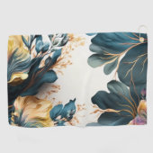 Mooie waterverf florale golfhanddoek (Horizontaal)