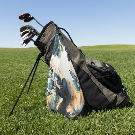 Mooie waterverf florale golfhanddoek (Groen)
