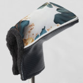 Mooie waterverf florale golfheadcover (3/4 voorkant)