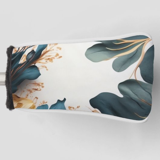 Mooie waterverf florale golfheadcover (Voorkant)