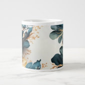 Mooie waterverf florale grote koffiekop (Voorkant)