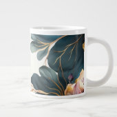 Mooie waterverf florale grote koffiekop (Rechts)